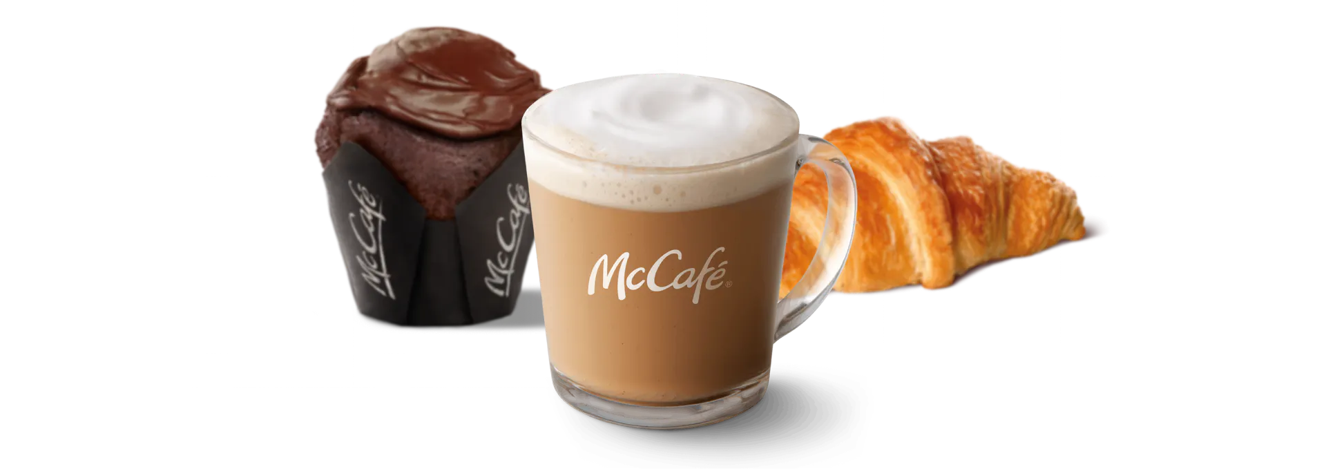 Cafe, Magdalena y croissant